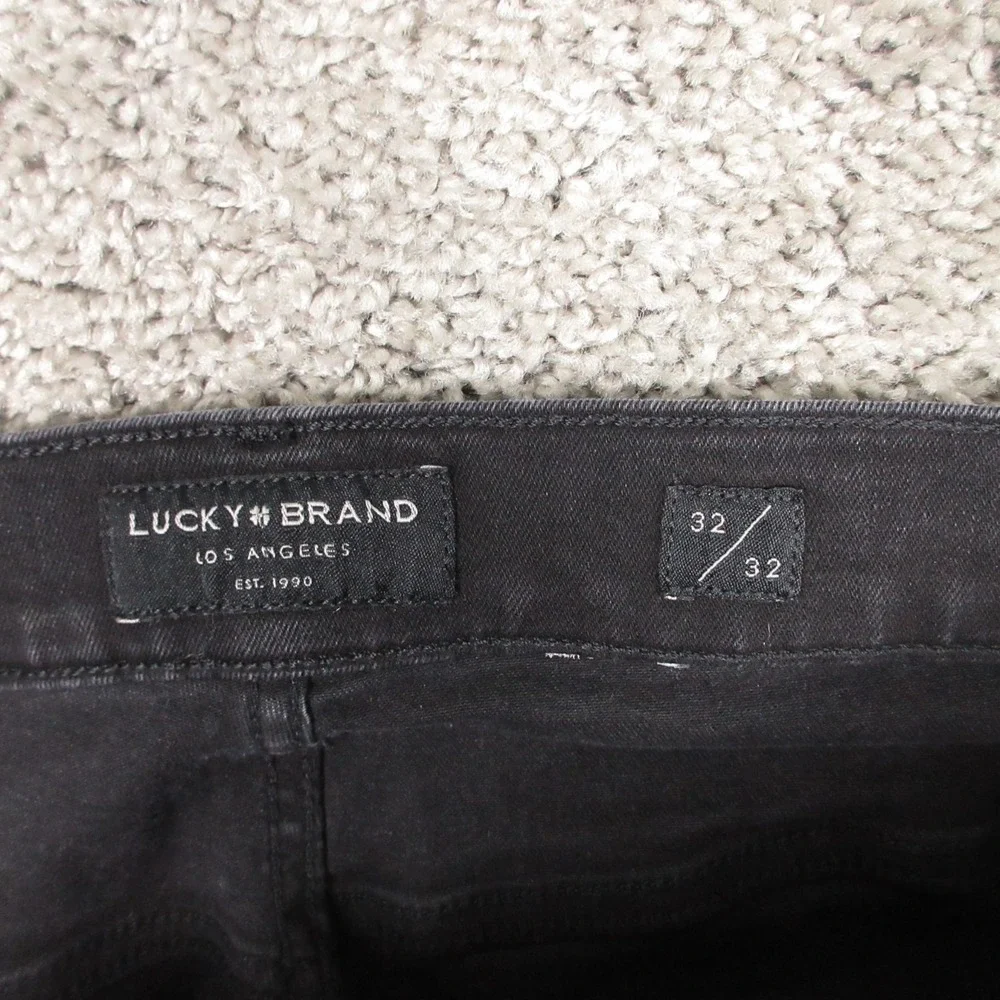 Lucky Brand Jeans‎ Mens 32x27 (Tag 32x32) Black 221 Straight Faded Denim Pants